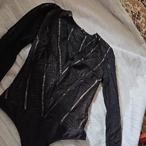 Black Lace Women's Bodysuit